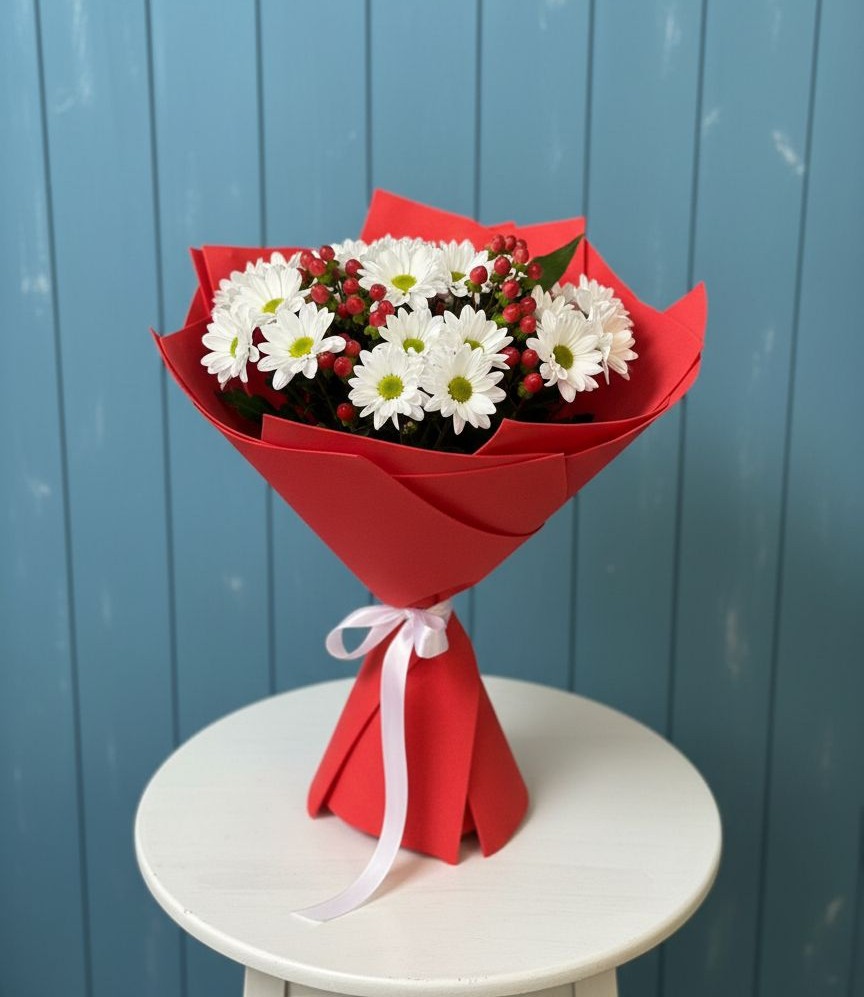 Букет цветов из: Хризантемы в Шале