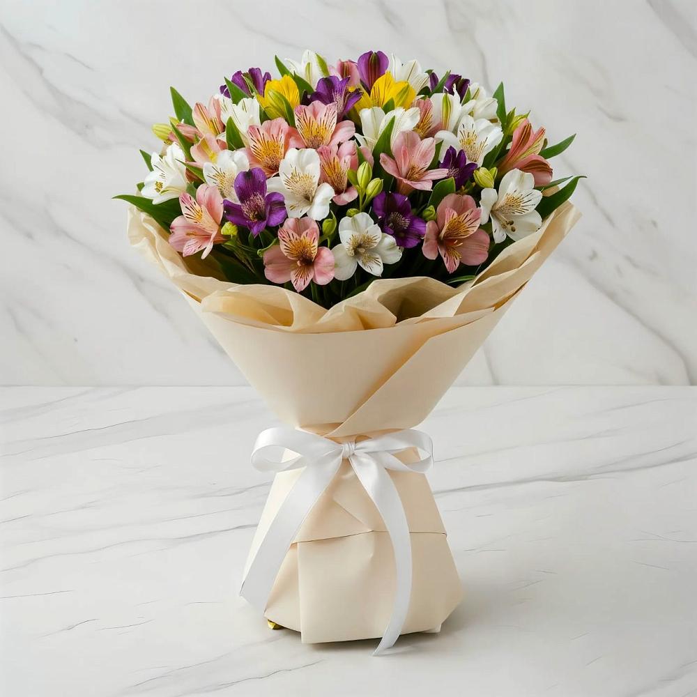 Букет цветов из: Альстромерии в Шале