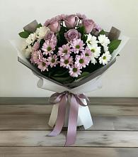 Букет цветов из:  Хризантемы и Розы #REPLACE_PRED# Шале