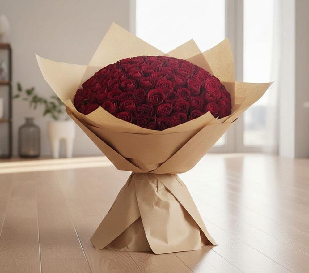 Букет 101 Красная роза в Шале