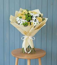 Букет цветов из:  Хризантемы и Розы #REPLACE_PRED# Шале