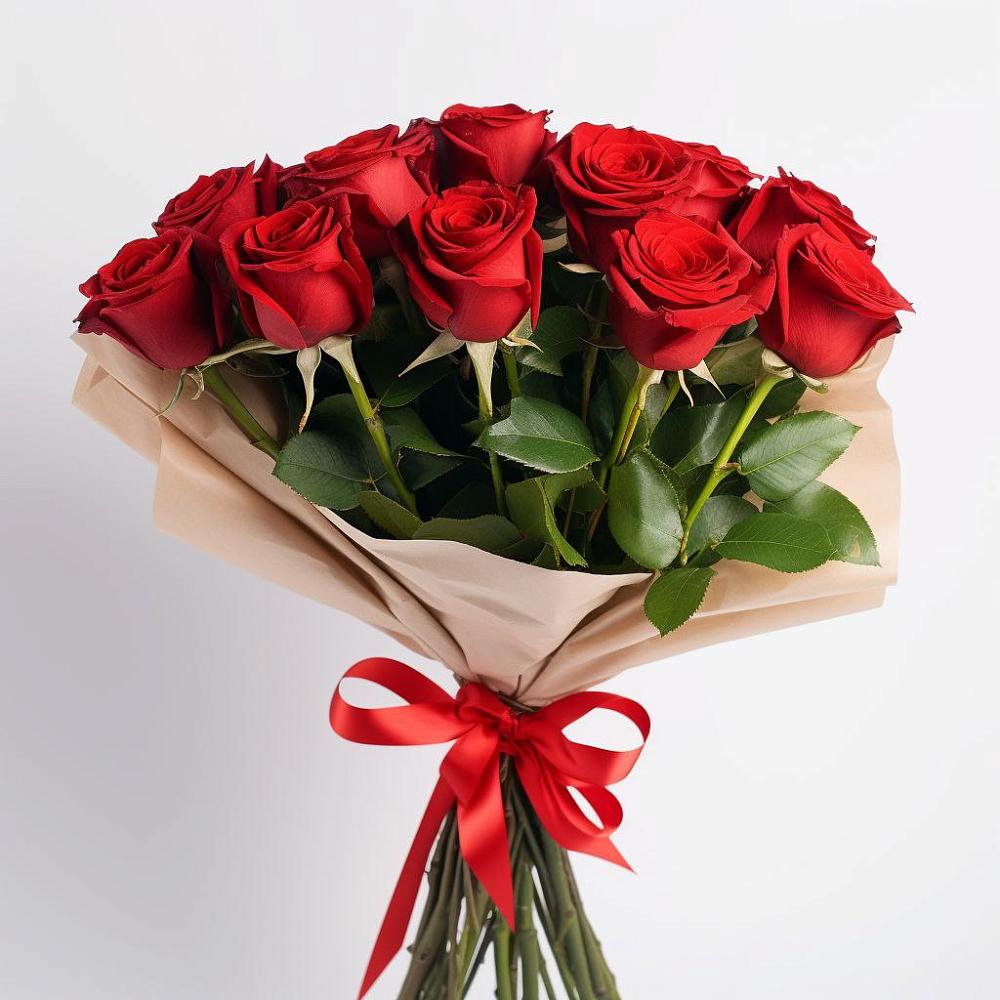 Букет 11 Красных роз Эдлесс Лав в Шале